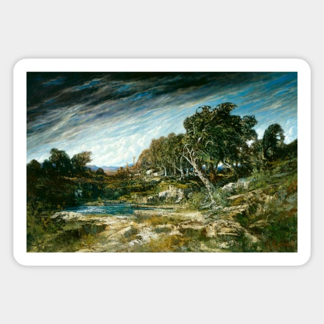 The Gust of Wind by Gustave Courbet Magnet by Classic Art Stall